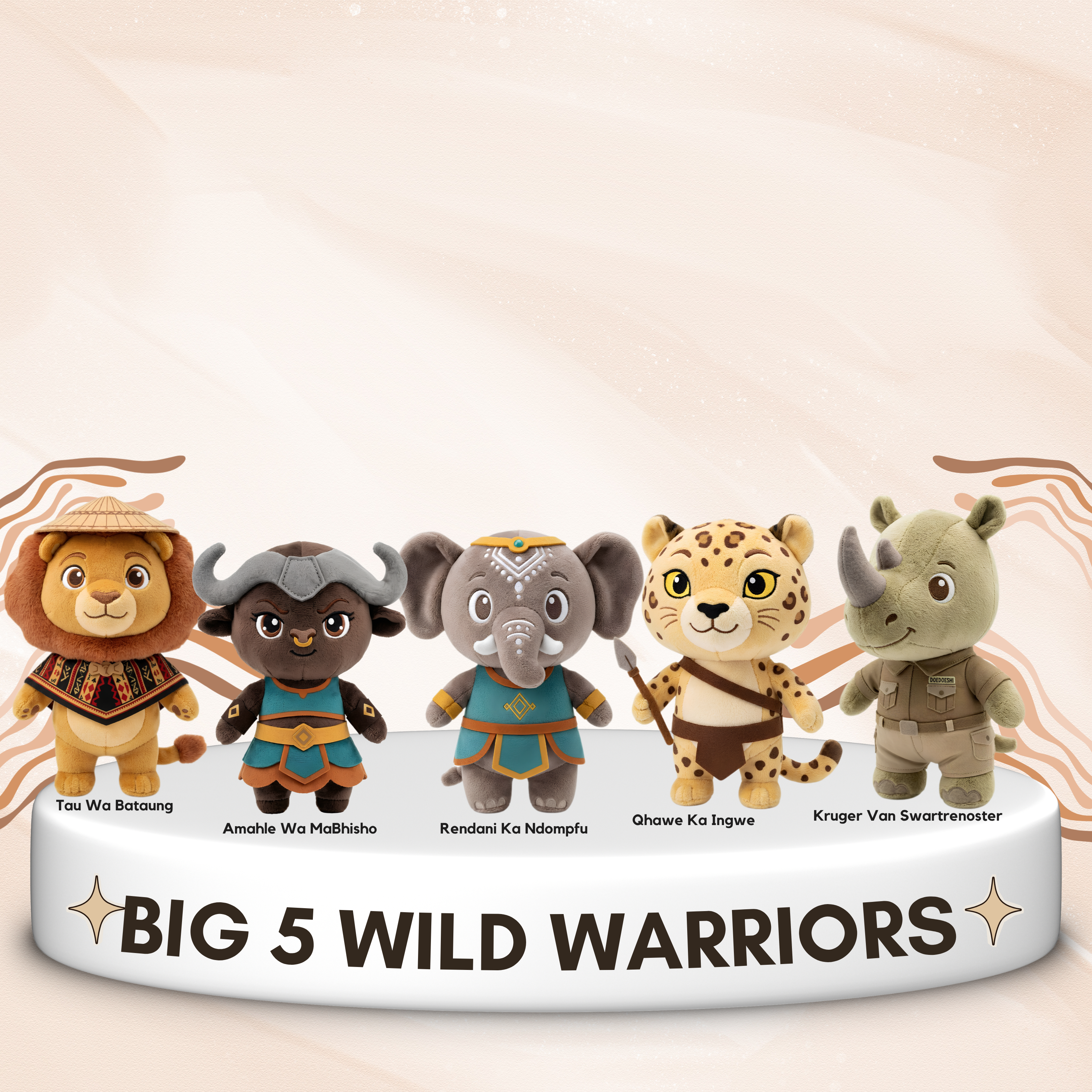 Big 5 Wild Warriors Collectible Plush Series