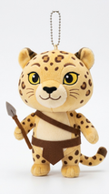 QHAWE KA INGWE — The Leopard Warrior Collectible Plush · 12cm · Bag Clip / Keychain