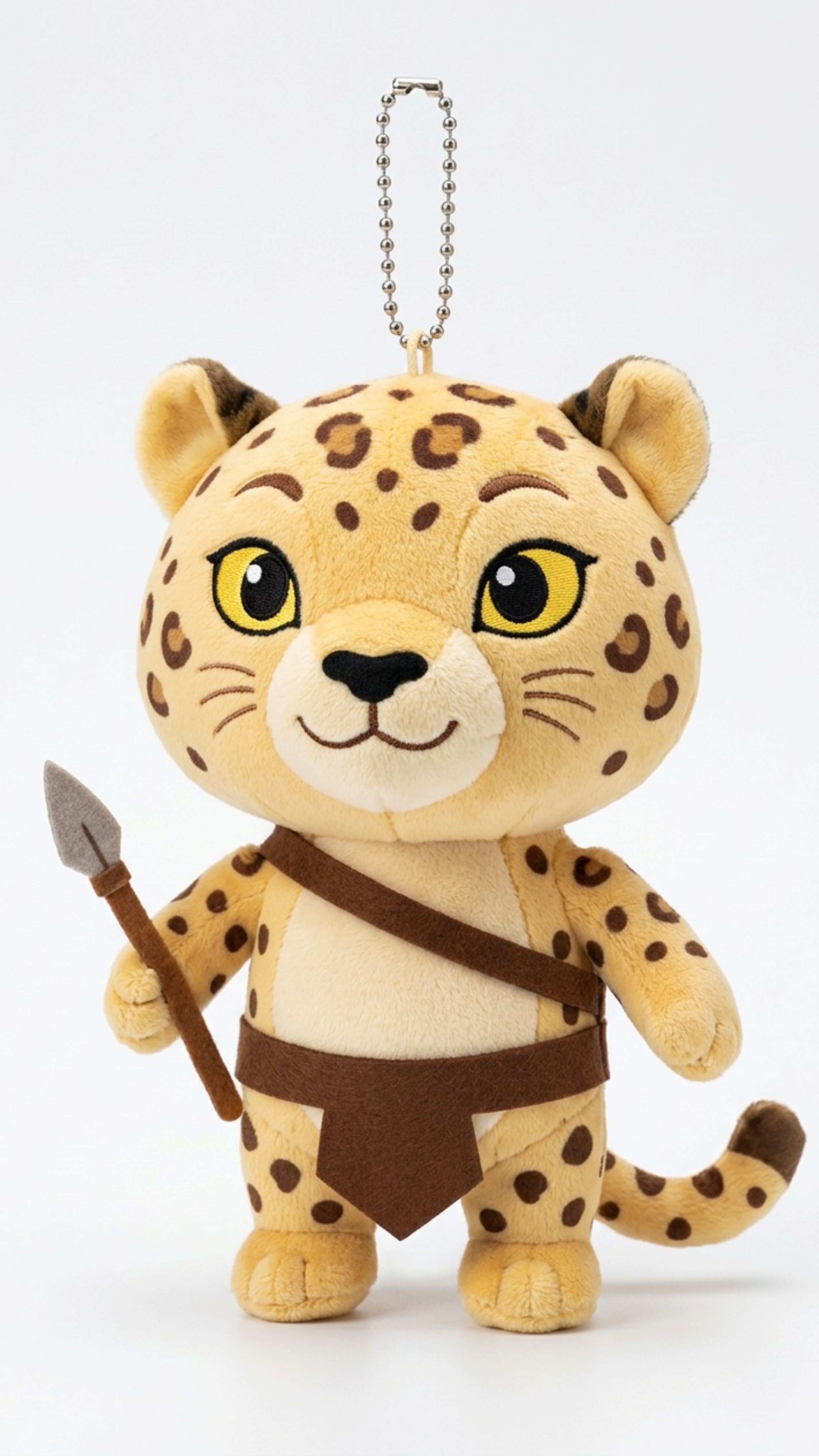 QHAWE KA INGWE — The Leopard Warrior Collectible Plush · 12cm · Bag Clip / Keychain