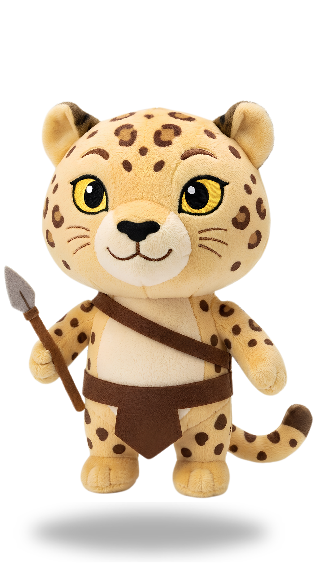 Rendani Ka Ndompfu Leopard Warrior 25cm collectible plush with warrior sash and spear