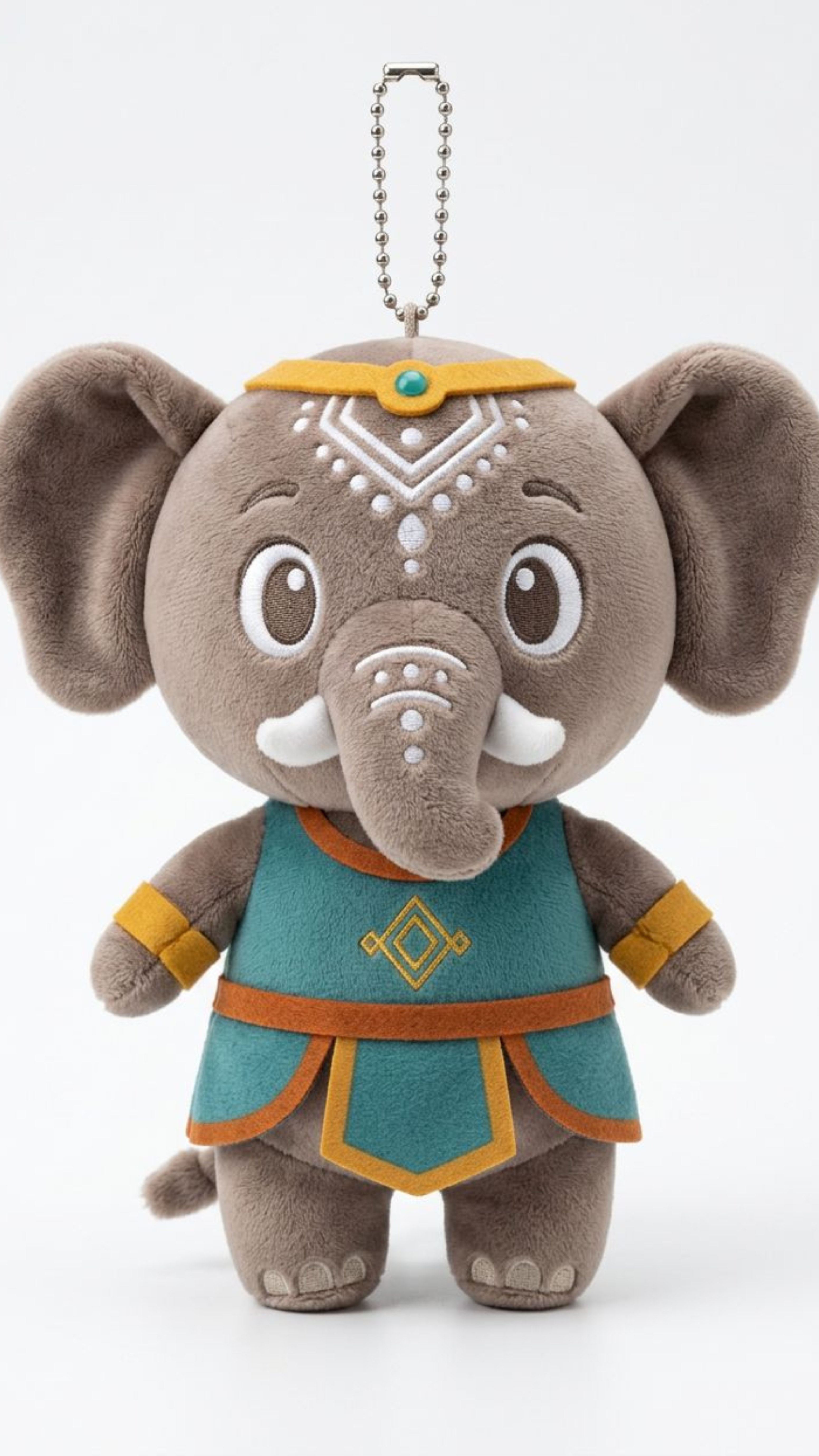 RENDANI KA NDOMPFU — The Elephant Warrior Collectible Plush · 12cm · Bag Clip / Keychain