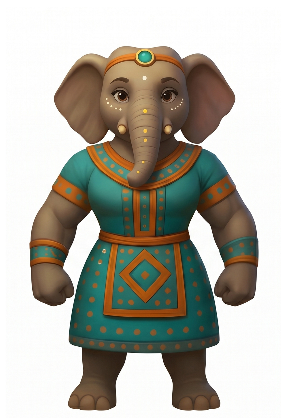 RENDANI KA NDOMPFU — The Elephant Warrior Collectible Plush · 12cm · Bag Clip / Keychain
