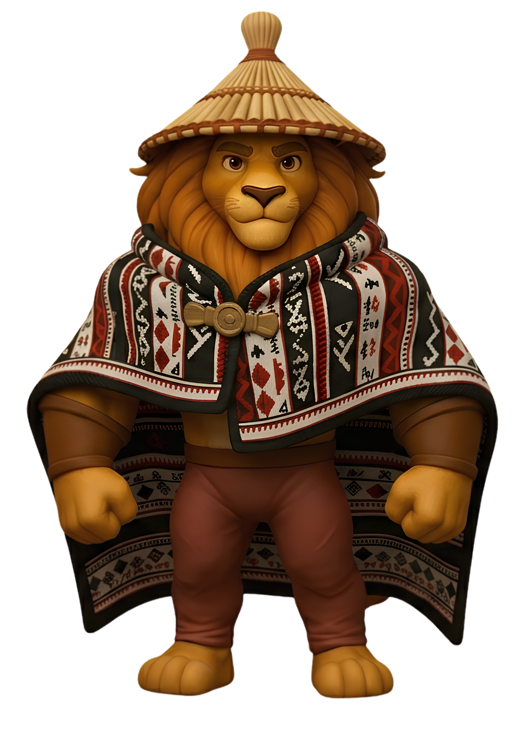 TAU WA BATAUNG — The Lion Warrior Collectible Plush · 12cm · Bag Clip / Keychain